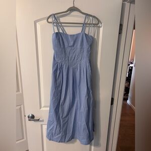 TJ Maxx Light Blue Spaghetti Strap Midi Dress
